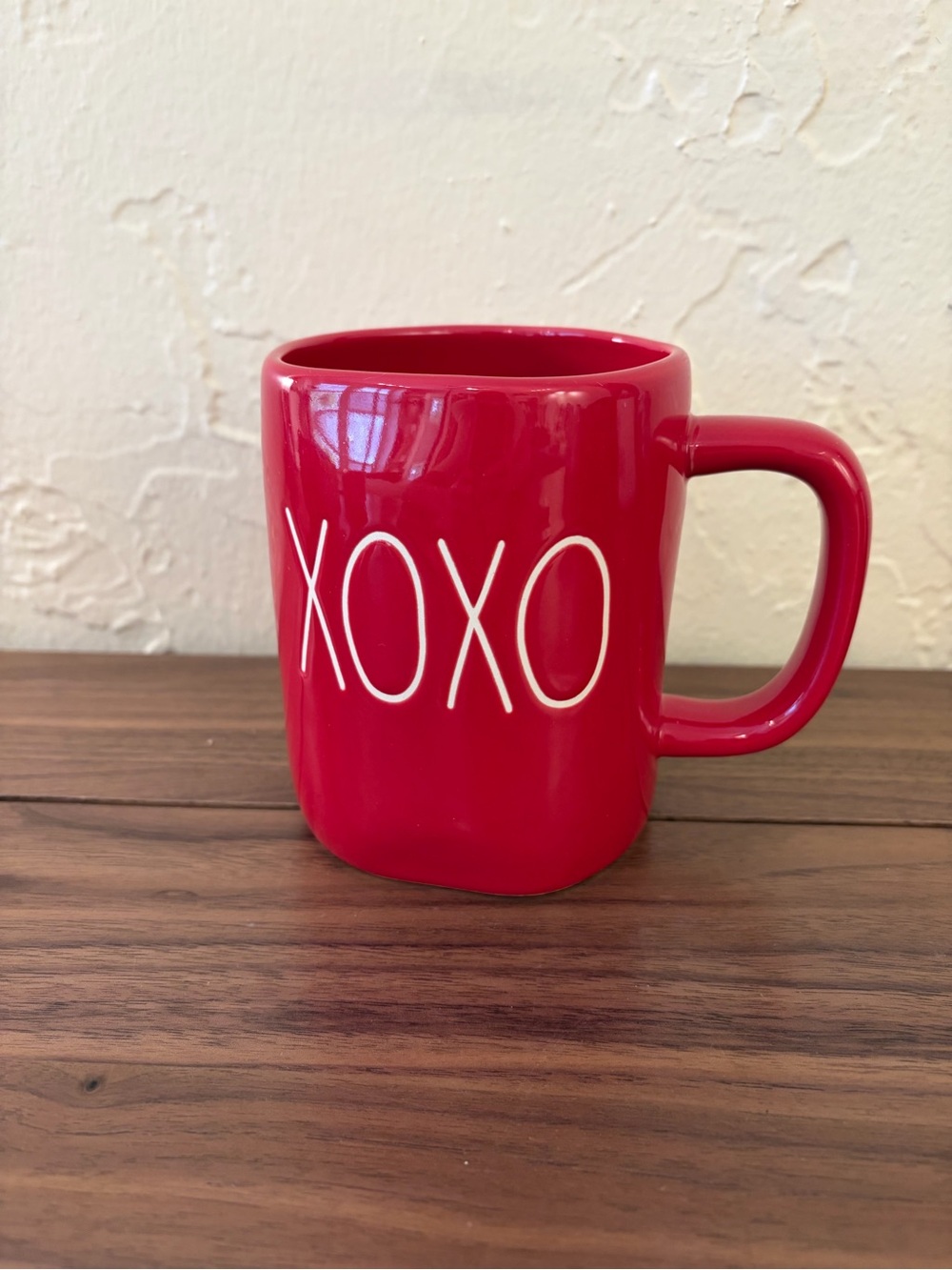 Rae Dunn XOXO Red Ceramic 16 oz Coffee Mug by Magenta